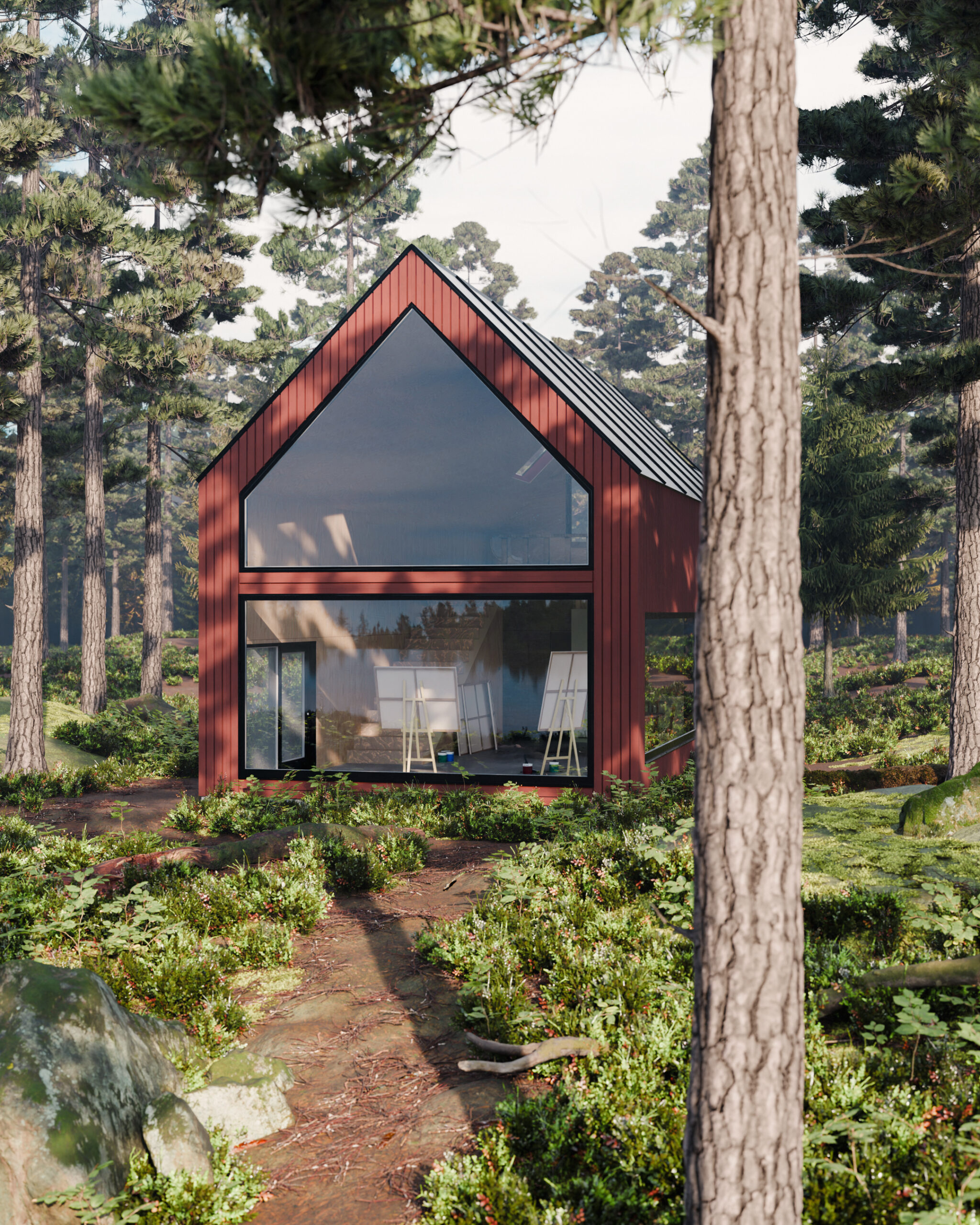 Cabin in woods